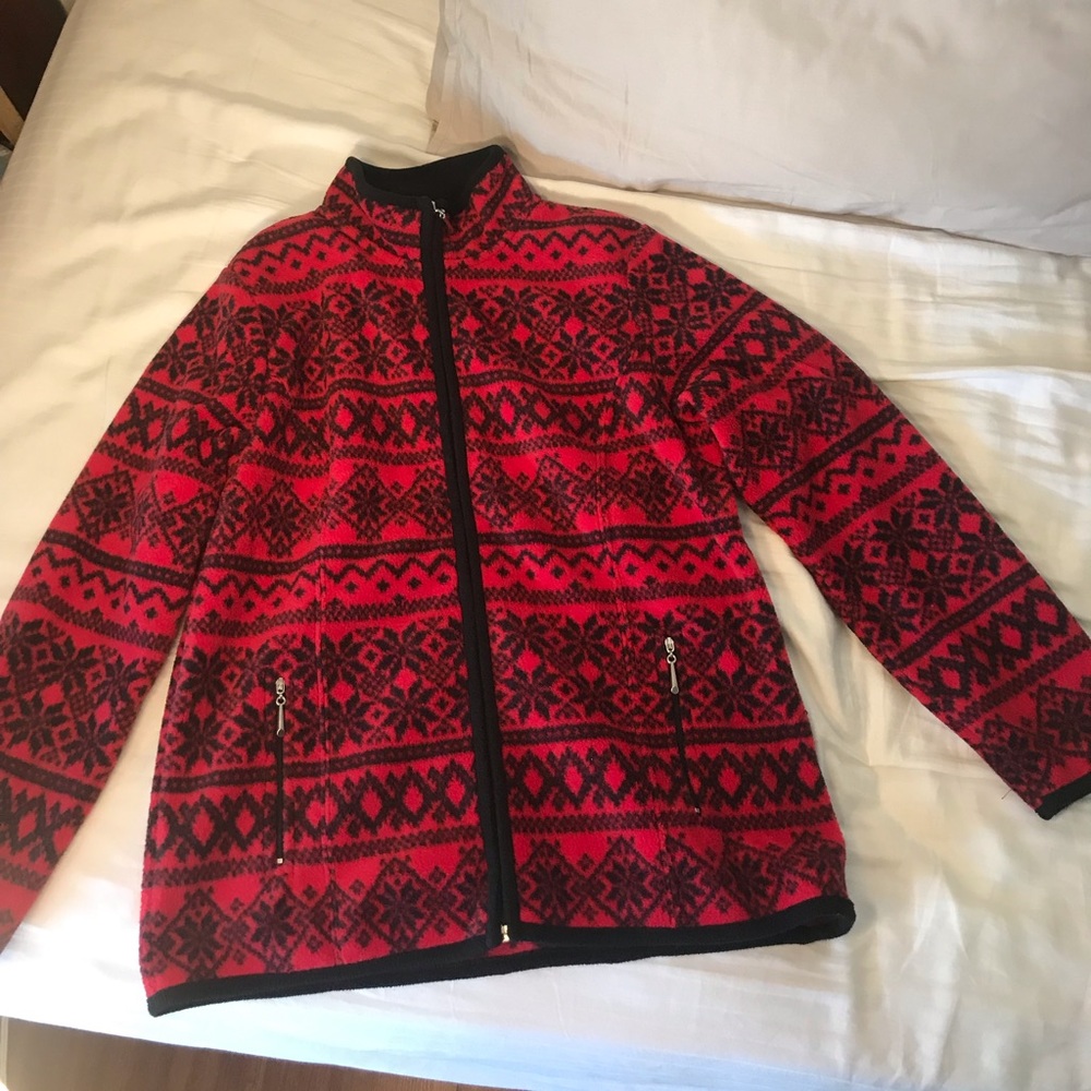 Red and black Christmas sweater